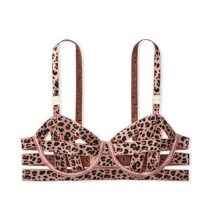 ❌SOLD❌ VICTORIA’S SECRET:VERY SEXY Unlined Strappy Demi Bra Leopard 38C Lingerie